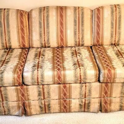 Red and Tan Sofa