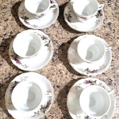 6 Regency China Teacup Lot