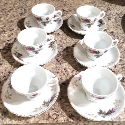 6 Regency China Teacup Lot