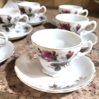 6 Regency China Teacup Lot