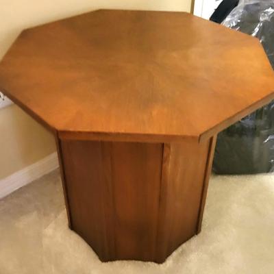 Mid Century Hexagonal Round Side Table