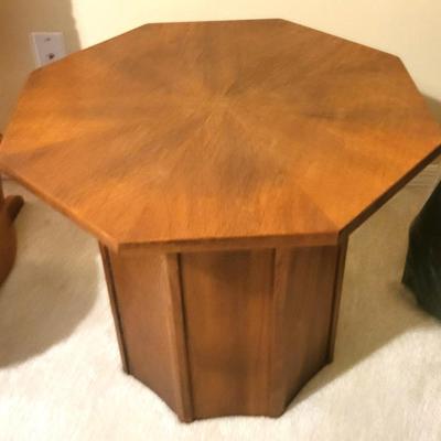 Mid Century Hexagonal Round Side Table