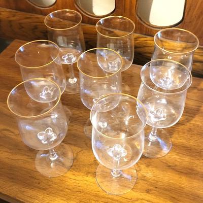 8 Lenox Weatherly Water Glass with Gold Trim-Marked