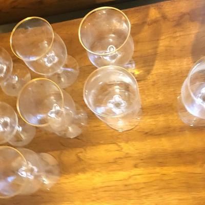 8 Lenox Weatherly Water Glass with Gold Trim-Marked