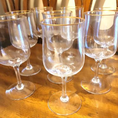 8 Lenox Weatherly Water Glass with Gold Trim-Marked