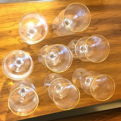 8 Lenox Weatherly Water Glass with Gold Trim-Marked