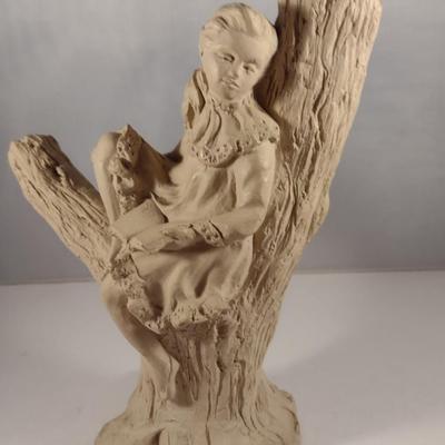 Vintage Austin Productions Decorative Statue- Girl in Tree Design