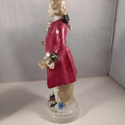 Pair of Hand Painted Victorian Style Porcelain Statues- Man and Woman