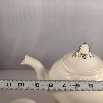 Hand Made Ceramic Tea/Coffee Set- Pot, Covered Sugar Bowl, and Creamer