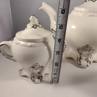 Hand Made Ceramic Tea/Coffee Set- Pot, Covered Sugar Bowl, and Creamer