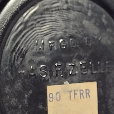 Black Amethyst Glass Greek Trophy Vase Dancing Nymphs- A.S.F. Zelle