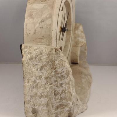 Vintage Renoir Design Heavy Marble Stone Table Top/Mantle Clock- Battery Operated