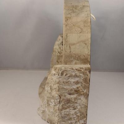 Vintage Renoir Design Heavy Marble Stone Table Top/Mantle Clock- Battery Operated