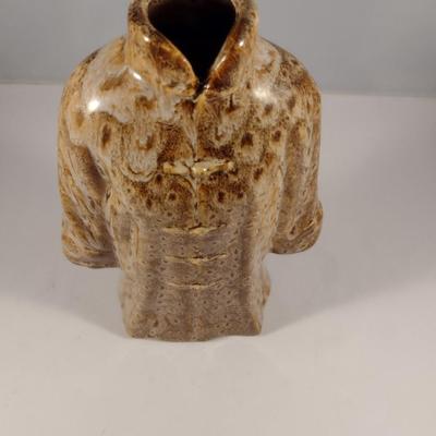 Glazed Ceramic Vase- Mandarin Shirt Design