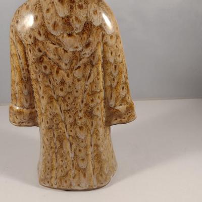 Glazed Ceramic Vase- Mandarin Shirt Design