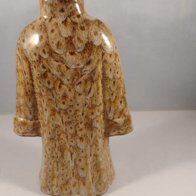 Glazed Ceramic Vase- Mandarin Shirt Design