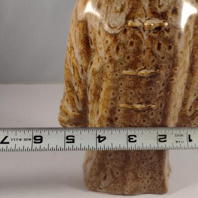 Glazed Ceramic Vase- Mandarin Shirt Design