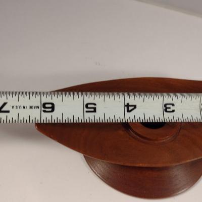 Porcelain Candle Stick Holders with Wooden Bases