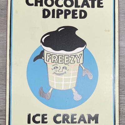 Chocolate Dipped Ice Cream advertising Sign