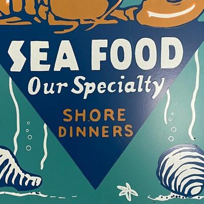 Shore Dinners - Sea Food Our Specialty Advertising Sign