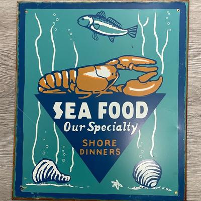 Shore Dinners - Sea Food Our Specialty Advertising Sign