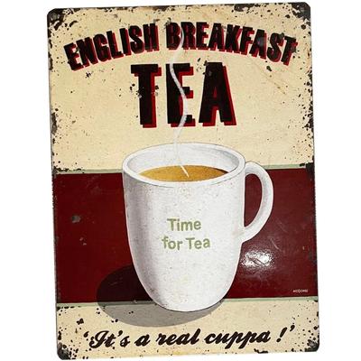 English Breakfast Tea Advertising Sign