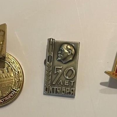 10 Soviet USSR Soviet Union space Astronautics pins