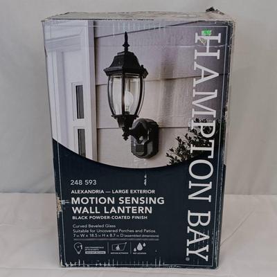 New Hampton Bay Motion Sensing Exterior Wall Lantern