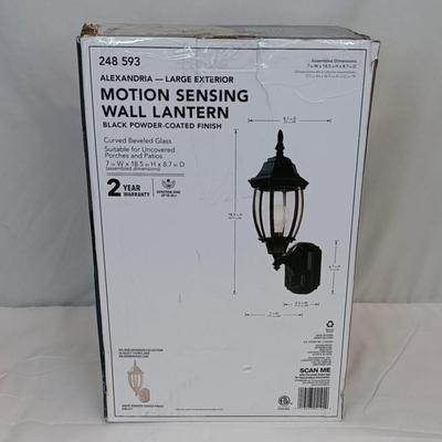 New Hampton Bay Motion Sensing Exterior Wall Lantern