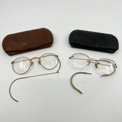 1273 Pair of Antique/Vintage 1/10 12Karat Gold Fill Glasses