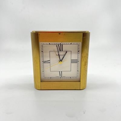 1274 Tiffany & Co. Brass Desk Clock
