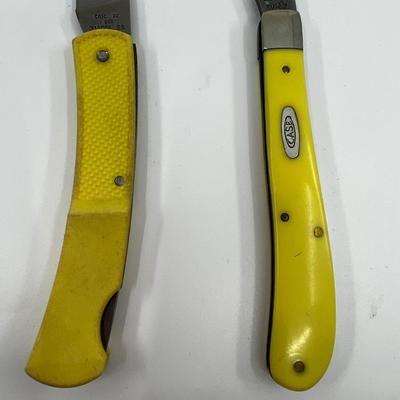 1282 Case XX Yellow Pocket Knives