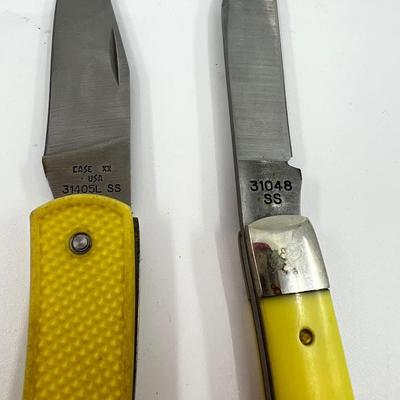 1282 Case XX Yellow Pocket Knives