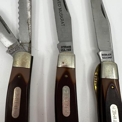 1283 Schrade Old Timer Pocket Knife Lot