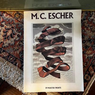 1291 Framed M.C. Escher â€œOther Worldâ€ Imported Color Print w/ Artist Book