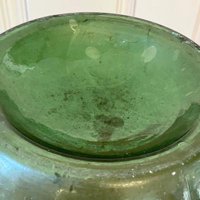 23â€ Green Seeded Glass Jar/Vase ~ Large