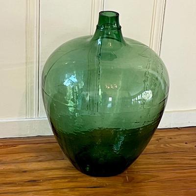 23â€ Green Seeded Glass Jar/Vase ~ Large