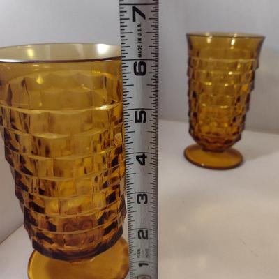 Whitehall by Colony Amber Iced Tea Glasses- 7 Pieces