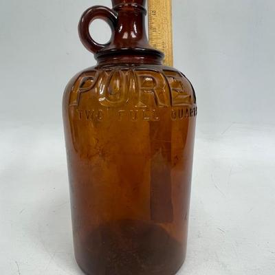 VIntage Purex Brown Glass Bottle