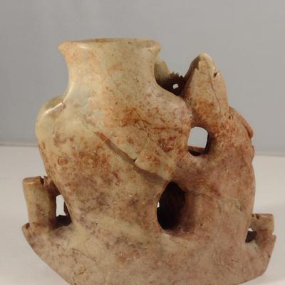 Carved Stone Vase/Planter