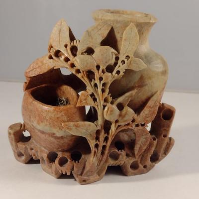 Carved Stone Vase/Planter