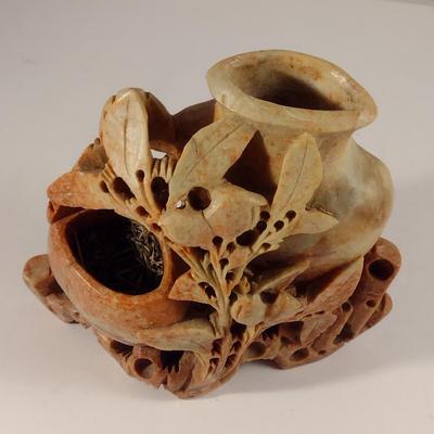 Carved Stone Vase/Planter