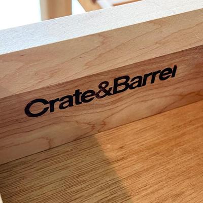 CRATE & BARREL ~ Solid Wood Kitchen Island & Wine Rack