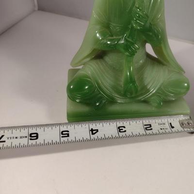 Vintage Pair of Faux Jade Asian Theme Thai Musicians Bookends- Wony Italy, Ltd.