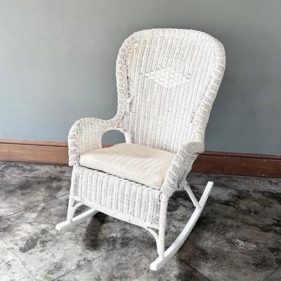 Vtg Wicker Rocker