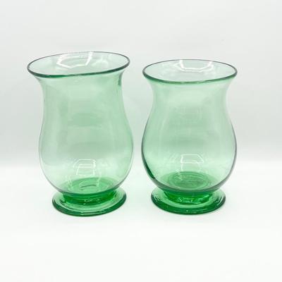 Pair (2) Handblown Glass Vases