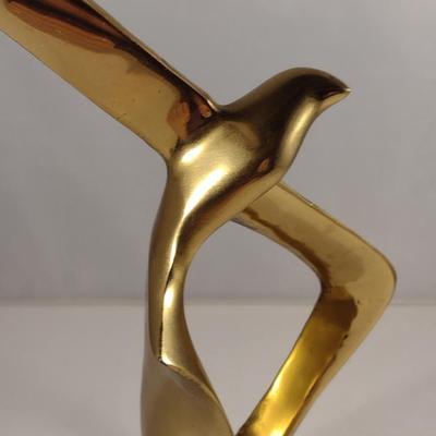 Vintage Brass MCM Seagull Statue