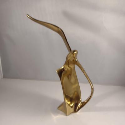 Vintage Brass MCM Seagull Statue