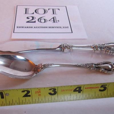 Vintage Lunt Sterling, Eloquence Pattern, Spoon and Fancy Butter Knife, Nice!