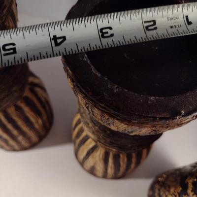 Two Candle Holders with Pillar Candles